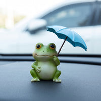 Miniature Frog Figurine Adorable Frog Statue Charming Miniature animal Statue for Shelf