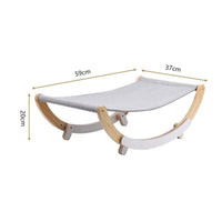 Cat Rocking Chair Japanese Style Wooden Cat Hammock Wear Resistant Animal Furniture for Indoor