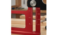 Anodized Woodworking Height Gauge Fine Graduations Table Saw Height Gauge Knurled Knob Shop Tool Triangular Base