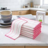 2000 Pack Red Thickened Dishcloths and Dish Cloths for Washing Up, 30cm Dish Towels with Magic Wipe Cloth, 5-Layer Woven Cotton for Kitchen
