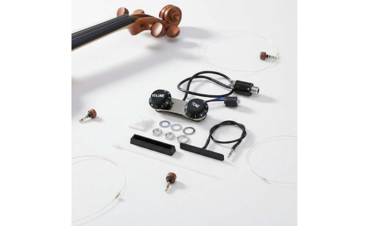 Twin Knob Violin Pickup Tone Control Electro Acoustic Violin Pickup Sound Amplification String Instrument Gear for Live Performance, Practice