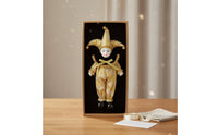 Gift Jester Figurine Polished Surface Clown Doll Statue Stable Base for Collectors, Shelf, Desk