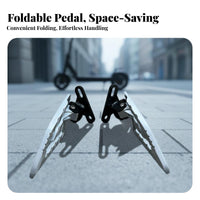 2 Pieces Electric Scooter Rear Foot Pegs Anti-Slip Surface Electric Scooter Footrest Folding Passenger Footrest Sleek Design