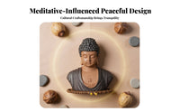 Spiritual Accent Shakyamuni Buddha Bust Traditional Craftsmanship Ceramic Buddha Head Calming Atmosphere Zen Design Figurine Elegant Design for Meditation Practitioners, Meditators, Mindful Movement Enthusiasts, Altar, Living Room, Office