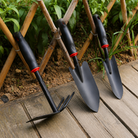 Garden tool set: narrow trowel for seedlings and flowers, metal, for vegetable garden and country cottage
