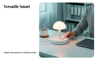 Power Strip Lamp Multi-Functional Vocal Control Smart Adjustable Brightness Bedside Lamp USB Hub for Office Workers, Teens, Bedroom, Study Room