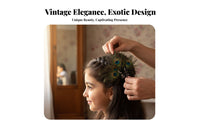 Peacock Feather Hair Fastener Iridescent Spot-Catching Design Feather Fascinator Headpiece 1920s Roaring Twenties Headpiece