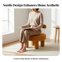 Sheep-Shaped Ottoman With Backrest Accent Furniture Nordic design Soft Upholstery for Homeowners, Interior Designers, Nursery