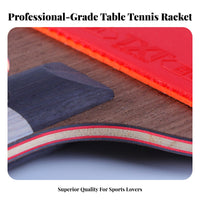 Table Tennis Paddle Storage Case Included Table Pong Racket High Table Tennis Racket for Beginners, Adults, Training, Competition, Indoor Games