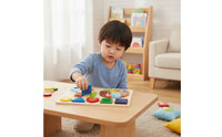 1 Piece Wooden Shape Puzzle Board with Animal Theme Geometric Blocks Matching Puzzle Splinter-free Design Suitable for Cognitive Development Indoor Play