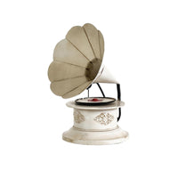 Vintage Gramophone Decor Handmade Gramophone Ornament Phonograph Ornament Antique-Inspired Tabletop Display Prop Metal