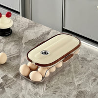 Clear 14 Egg Holder Lidded Egg Storage Box with Lid Sturdy Easy to Clean for Kitchen Countertop