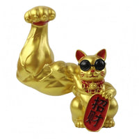 Auspicious Cat Figurine Tabletop Waving Cat Statue Wealth Symbol Desktop Auspicious sculpture for Front Desk Display