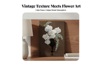 Toasted-Brown Aesthetic Decorative Art Luxurious Floral Design Flower Painting High-Resolution Print Floral Wall Decor for Living Room