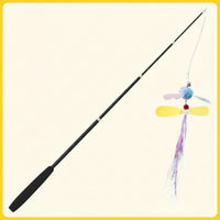 Feline Teaser Rod Telescopic Feline Teaser Rod with Teaser Retractable for Cats, Kittens