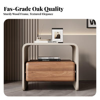 Minimalist Design Single-Drawer Bedside Table Modern design Bedroom Furniture Luxury Feel Nightstand accessible Shelf for Homeowners, Apartment Dwellers, Students, Dorm Room, Hotel, Office, Entryway