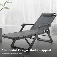 Portable Foldable resting Cot Includes Headrest Pillow Adjustable Reclining Cot durable Duty Recliner for Office Workers, Adults, Guests, Balcony, Indoors, Living Room, readydoor