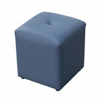 Genuine Leather Upholstered Pouf Light Luxury Design Low Stool Multi-Functional Footrest Space-Saving for Children, Homeowners, Living Room, Beside Coffee Table, Small Spaces, Entryway