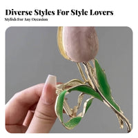 Fastener Strong Hold Hair Fastener Big Metal Hair Jaw Elegant Design Enamel Finish for Teenagers, Day-to-Day Wear, Weddings