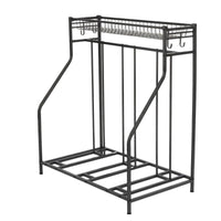 Metal Freestanding Bike Organizer Black Cycle Storage Rack Indoor Floor Bike Rack Wire Basket for Garage, Basement