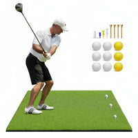 Realistic Feel Golf Hitting Mat Long-Lasting Artificial Turf Swing Mat Non-Slip Base Sports Equipment Shock Absorbing for Beginners