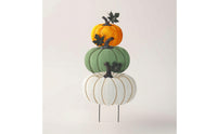 Stacked Pumpkin Stake Fall Pumpkin Garden Stakes Harvest Lawn Ornaments for Porch
