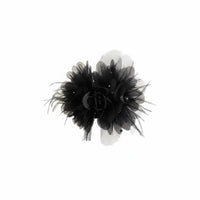 Peony Flower Feather Hair Grip Bun Fastener, Elegant High-End Fashion Accessory