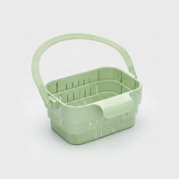 Collapsible Sink Colander with Flip Cover Space-Saving Hanging Sink Basket Quick Drainage Drain Basket Compact for Rv