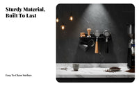 Espresso Portafilter Wall Rack Keeps Countertop Tidy Wall Mounted Portafilter Rack Espresso Accessories Holder Sturdy and Stable