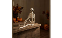 Spooky Plastic Skeleton Decorative Skeleton Prop Scary Decorations Realistic for Halloween, Haunted House, Party