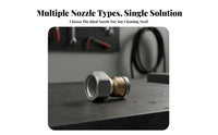 Forward and Rear Jets Rotating Drain Cleaning Nozzle Stainless Steel Rotating Sewer Jetting Nozzle Heavy Duty for Plumbers, DIY Enthusiasts