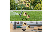 2 Pieces Leak-Leakproof Brass Garden Hose Adapter Hex-Shaped Garden Hose Adapter Threaded Female Connector Heavy Duty for Gardeners, Homeowners, Lawn Watering, Patio