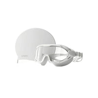Anti-Fog Goggles with Swim Cap Adjustable Swim Goggles Tinted Eyewear Wide-View for Swimmers, Adults, Swimming Pool