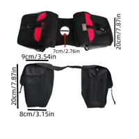 Saddle Bag with Mesh Pockets Compact Saddle Storage Bag Low-Profile for Equestrians, Trail Rides, Stable Work