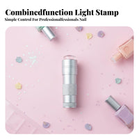 Handheld Nail Curing Press 2-in-1 Design Cordless Crystal Nail Light Portable Maniset Appliance for Manicurists, DIY Hobbyists, Home Use, Mobile