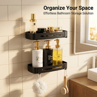 Black Stainless Rack for , Wall Mounted Folding Bath Towel Holder Double Layer, Heavy Duty Towel Rack for Toilet Storage, Space Saving Organizer