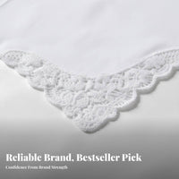 White Handkerchief Paintable White Hankie Soft Textile DIY Craft Handkerchief for Crafters, Artists, Art Projects, Weddings, Party Favors