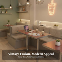 Single-Sided Booth Seat Hong Kong design Upholstered Two-Seater Bench Easy to Clean dense Foam for Business Owners, Cafes