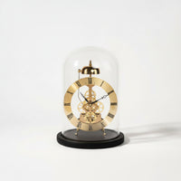 Clock with Clear Dome Roman Numeral Dome Clock Elegant Mechanical Desk Ornament for Study