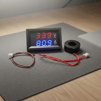Easy Installation Double Display Voltage Current Meter Digital AC Volt Amp Meter for DIY Enthusiasts