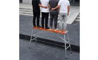Portable Work Rack Foldable Scaffold with Carry Handles Anti-Slip Folding Scaffold for Contractors, DIY Practitioners, Jobsites