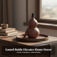 Gourd Shaped Vino Bottle Artistic Oven-Fired Glaze Gourd Shaped Vino Jar Ceramic Spirits Bottle Housewarming Gift