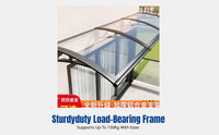 Aluminum Alloy Awning, Outdoor Rain Shelter, Heavy-Duty, Weather Resistant, Opening Cover