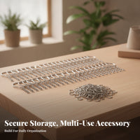 120 Pieces Multi Purpose Round Shiny Finish DIY Keychain Kit Key Loop and Clasp Set Iron Keychain Making Kit