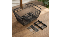 Rear Bike Basket with Handle Sturdy Rear Cycle Basket with Handle Portable for Commuting