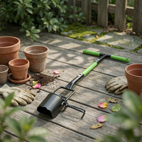 Transplanting Tool Standing Position Use Garden Digger Rust Resistant Soil Digging Tool