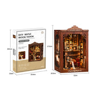 Easy Assembly Miniature Library Shelf Display Insert Bookshelf Insert Wood Grain