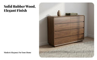 Vintage Inspired Design Wooden Chest of Drawers Large Capacity Multi-Drawer Storage Unit Long-Lasting Construction Multi-Drawer Storage Cabinet Easy to Clean for Homeowners, Families, Office Workers, Living Room, Hallway, Entryway, Closet