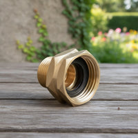 Hose Fitting with Washer Brass Hose Adapter Pipe Adapter Leak Proof Corrosion Resistant for Gardeners, Garden, Irrigation