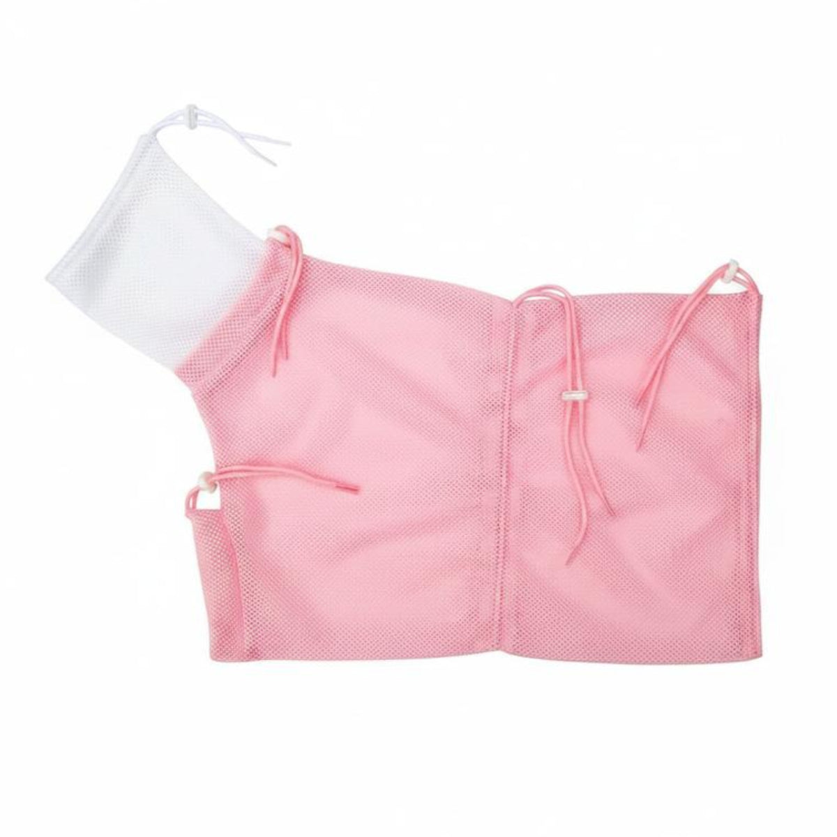 Pet Bathing Restraint Bag Rose and White Mesh Pet Bath Bag Secure Closure